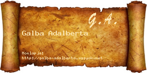 Galba Adalberta névjegykártya